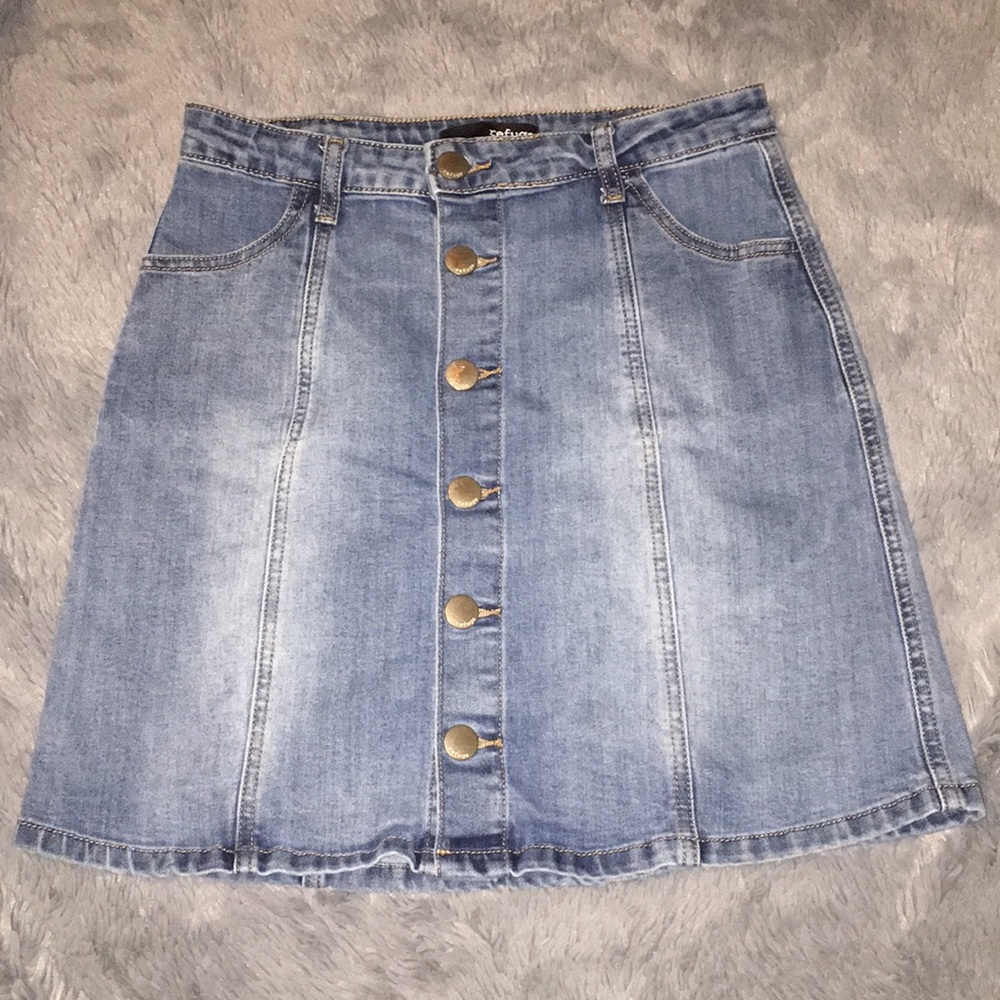 Button up Jean skirt